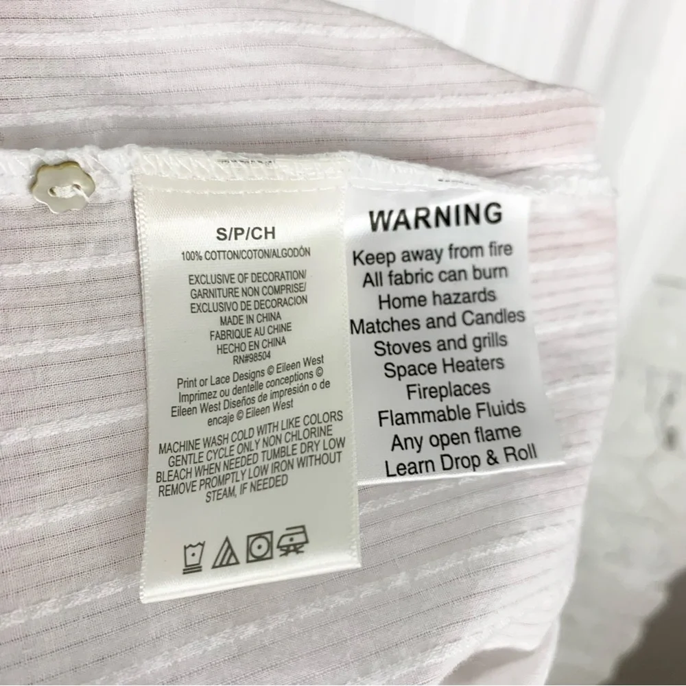 Eileen West White Cotton Lawn Ballet Gown Maxi Nightgown Dress S - Picture 11 of 12